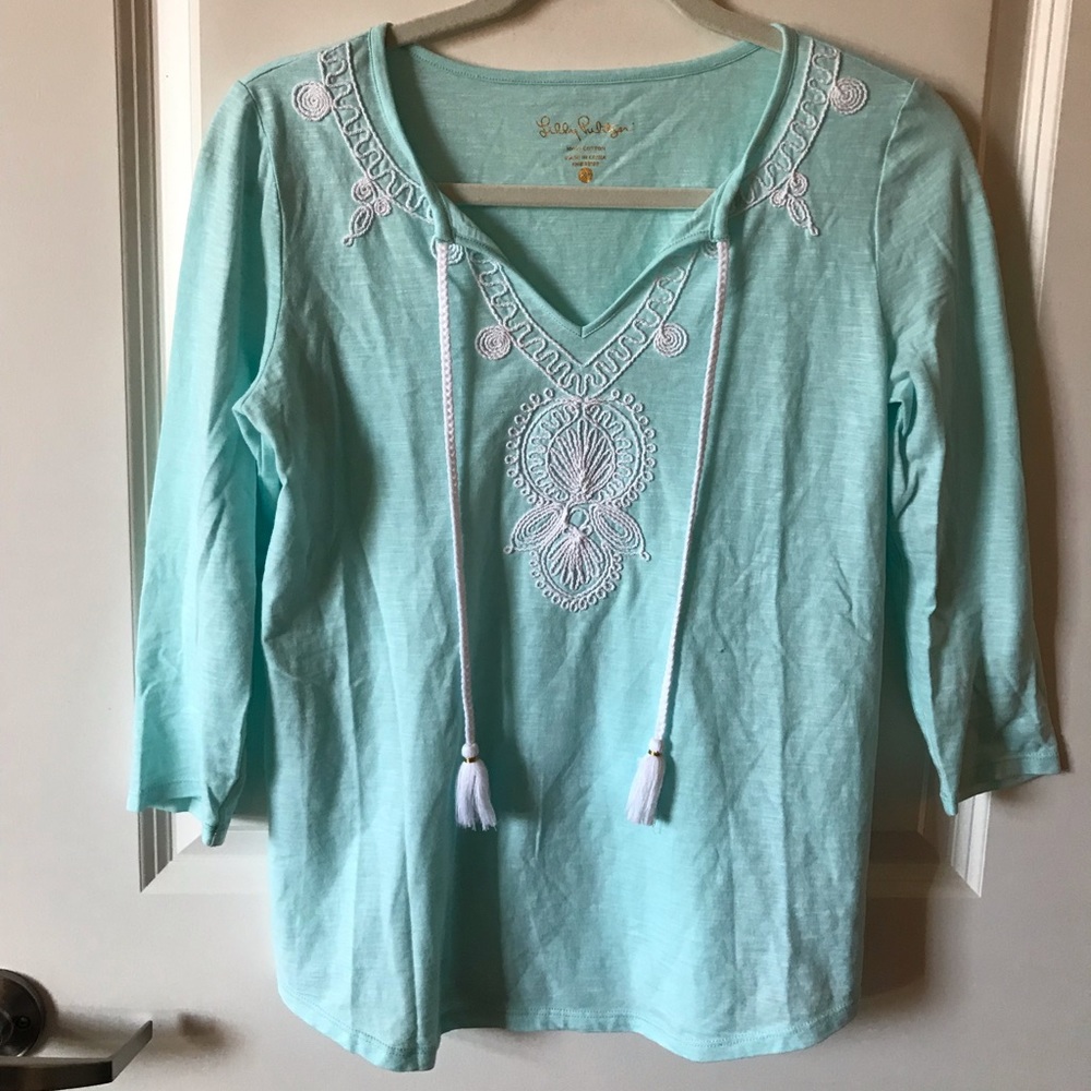 Lilly Pulitzer tassel Top